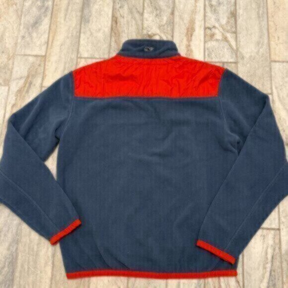 Vineyard Vines men's medium blue/red Fleece Shep Warm Pullover MSRP $130 - Picture 5 of 5